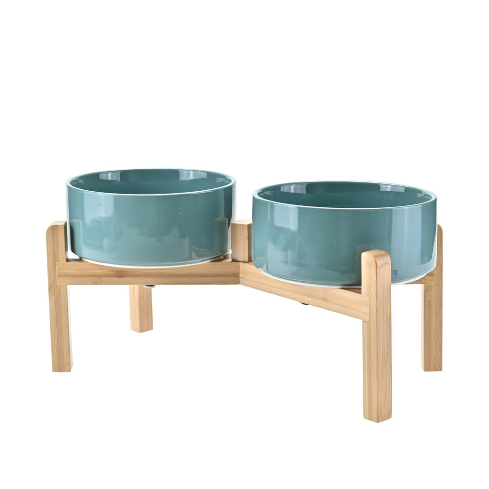 SPUNKYJUNKY assiette chien ceramique elevee pour une posture naturelle lors des repas
