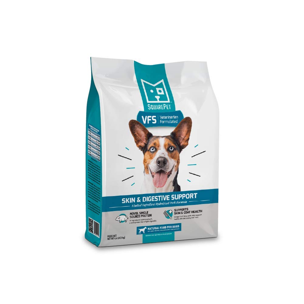 SquarePet VFS croquettes au porc hydrolysé pour peau et digestion potentielle.