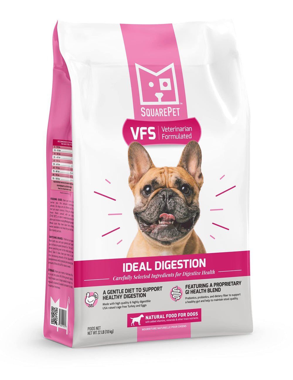 SquarePet VFS digestion dinde sans cage : soutien doux pour la digestion canine.