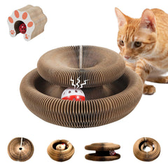 SREBAY Chat grattoir-accordeon: griffage polyvalent pour chats actifs.