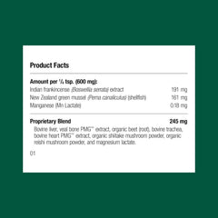Standard Process Canine Musculoskeletal Support — doseur petit flacon pour dosage précis selon le poids.