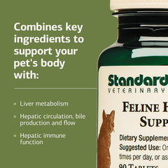 Standard Process Feline Hepatic Support, versement sur nourriture, facile à intégrer dans l'alimentation