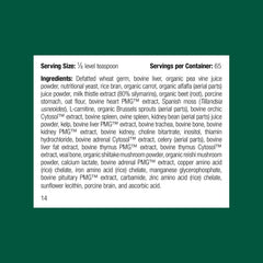 Standard Process Inc. poudre-soutien-multisysteme-chien-02 soutient la routine nutritionnelle canine.