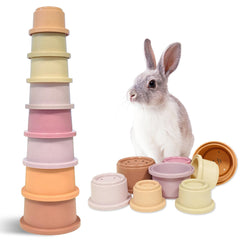 Starfa Lab ensemble de 8 coupes emboitees stimulant l instinct de recherche du lapin.