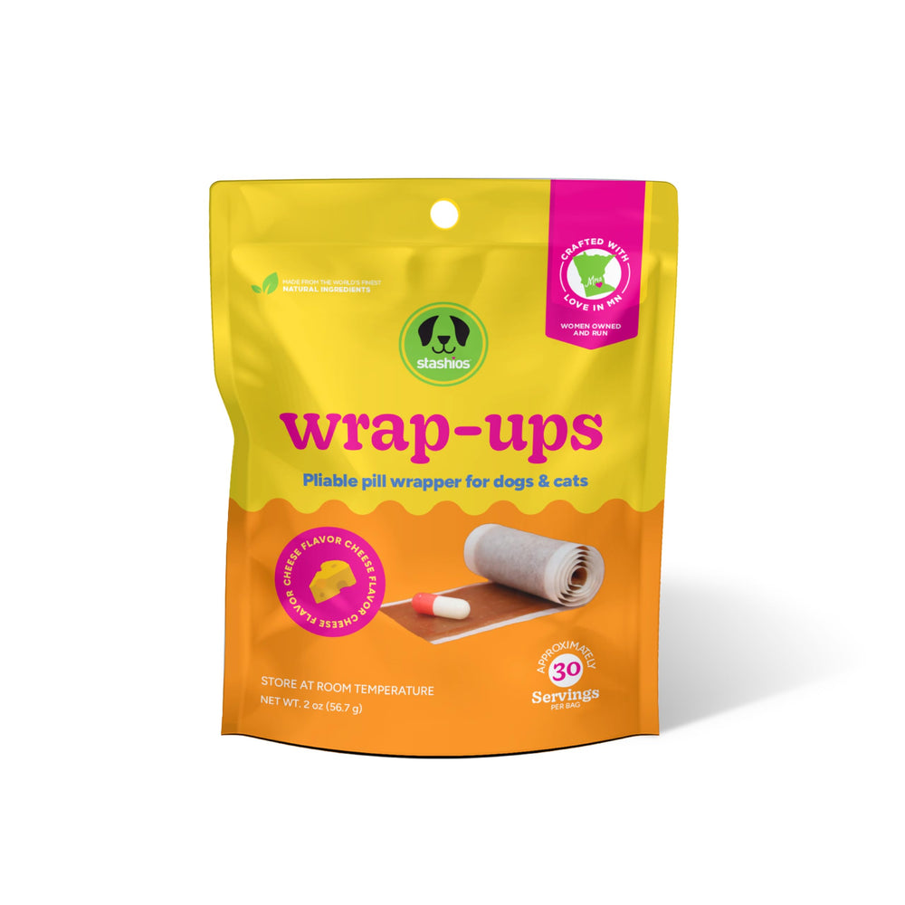 Stashios Wrap-Ups fromage: enrobage savoureux qui masque les pilules pour chiens et chats