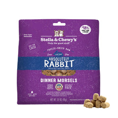 Stella & Chewy's morsels chat lapin lyophilisés pour énergie durable.