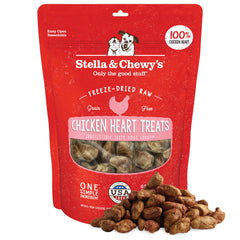 Stella & Chewy's: cœur de poulet lyophilisé, emballage pratique et prêt à offrir.