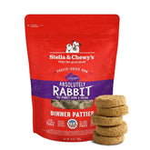 Stella & Chewy's galettes lyophilisées lapin, repas principal attrayant pour chiens difficiles.