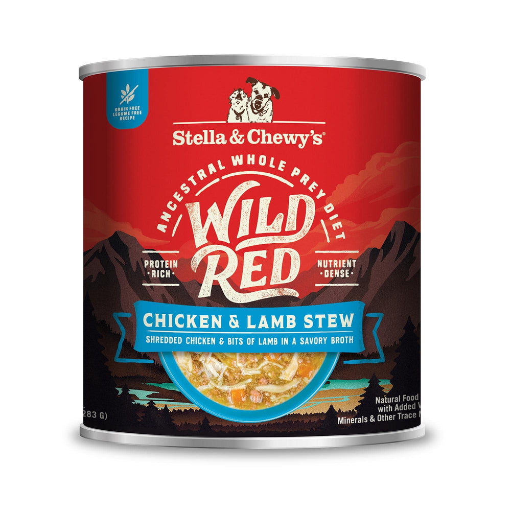 Stella & Chewy's ragout poulet-agneau pour chien, repas protéiné et appétence accrue.