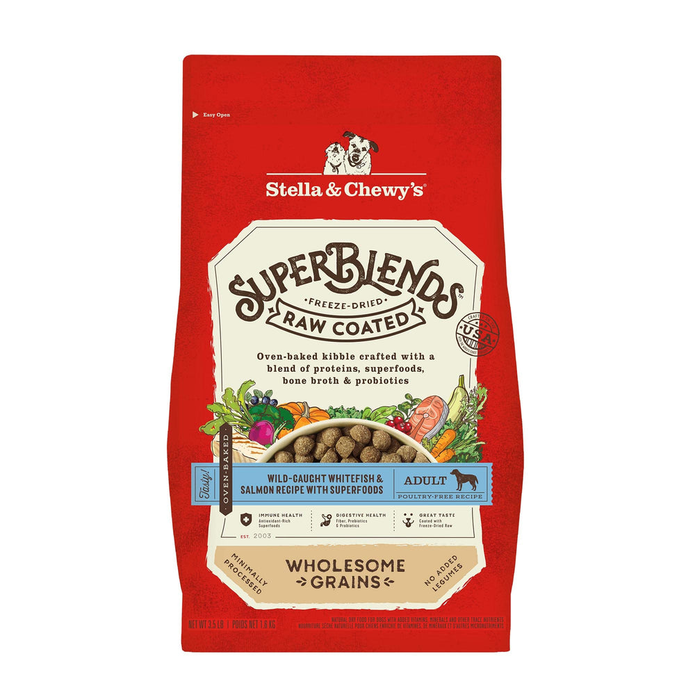 Stella & Chewy's SuperBlends, sac 3,5 livres, pratique à ranger et prêt à servir.