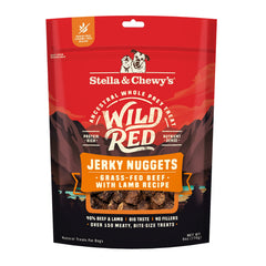 Stella & Chewy's Wild Red Jerky Nuggets – emballage pratique et prêt à l’emploi.