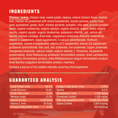 Stella & Chewy's Wild Red sans grains et sans lentilles, adaptée aux chiens sensibles.