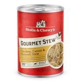 Stella & Chewy's ragout poulet sans cage avec carotte et brocoli, goût riche et nourrissant.