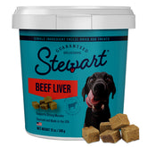 Stewart foie de boeuf lyophilise dans le tub: friandise protéinée pour chien.