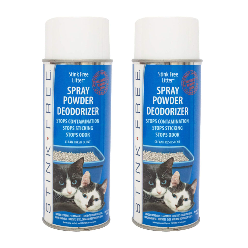 Stink Free litière poudre déodorante en boîtes, neutralise rapidement les odeurs.