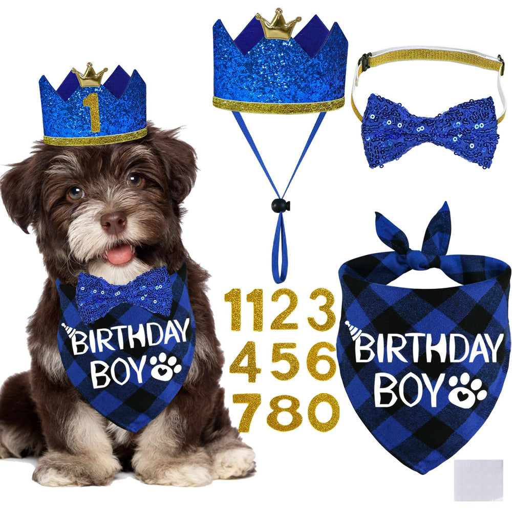 Chapeau anniversaire STMK pour chien, réutilisable et idéal pour les photos festives