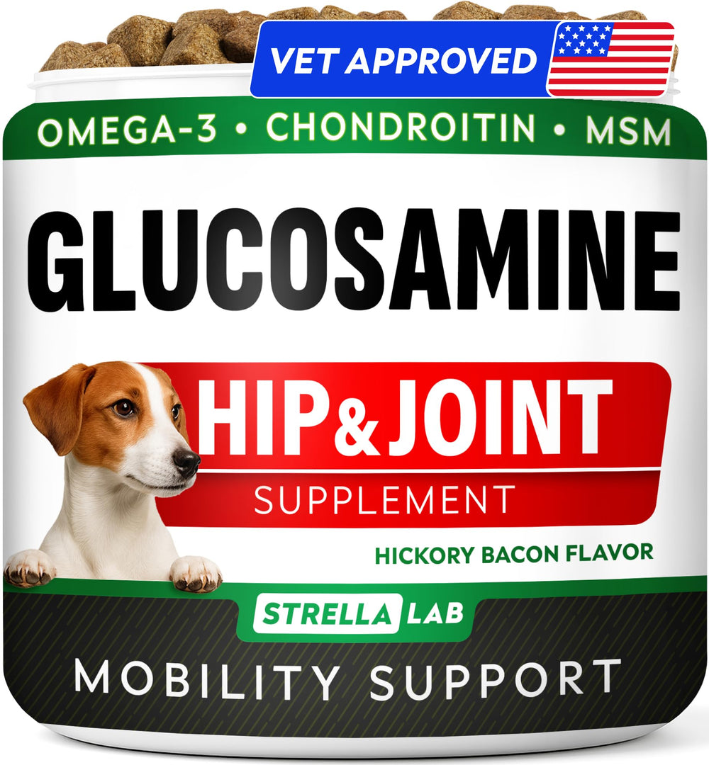 STRELLALAB bouchées glucosamine articulations chien: soutien mobilité quotidienne.