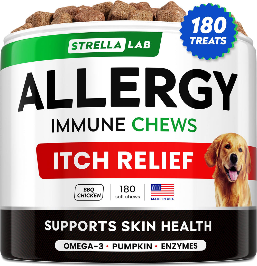 STRELLALAB bouchées-relief-allergie-chien – soutien potentiel pour calmer les démangeaisons