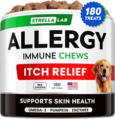 STRELLALAB bouchées-relief-allergie-chien – soutien potentiel pour calmer les démangeaisons