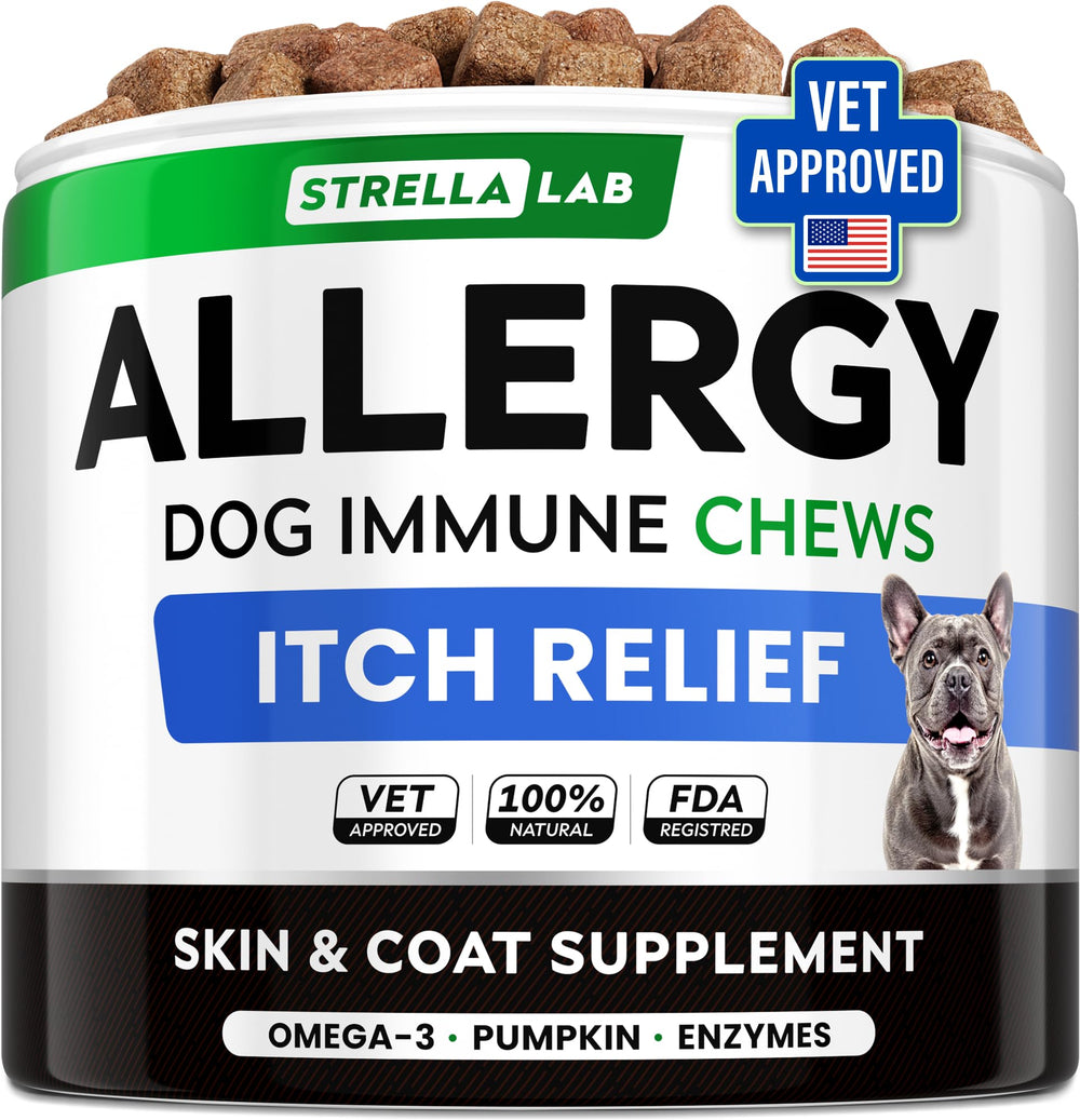 STRELLALAB pour chien, friables allergie-relief : soutien immunitaire et démangeaisons.