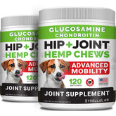 STRELLALAB: duo-pack friandises chanvre pour chiens – soutien articulaire quotidien.