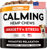STRELLALAB friandises apaisantes chanvre – bouteille facile à ouvrir pour calmer pendant les situations stressantes.