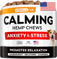 STRELLALAB friandises apaisantes chanvre – bouteille facile à ouvrir pour calmer pendant les situations stressantes.