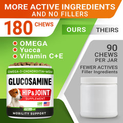 STRELLALAB Glucosamine pour chien omega3 huile — apport nutritionnel pour articulations