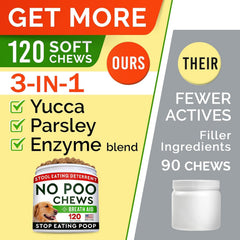 STRELLALAB No Poo Chews – enzymes digestives et probiotiques pour digestion équilibrée