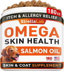 StrellaLab Omega3 pour chien – bouteille pratique pour l'apport quotidien en oméga 3.