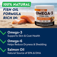 STRELLALAB Omega3 pour chiens – bouchée poisson relief allergie potentielle.