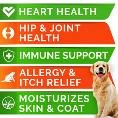 Formulation EPA et DHA StrellaLab Omega3 pour chiens, soutien général.