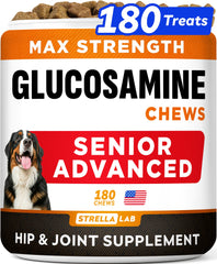 STRELLALAB Senior: bouchées bacon pour articulations canines, soutien potentiel.