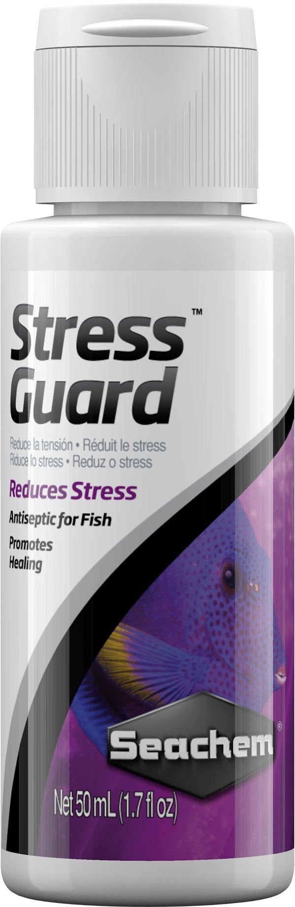 StressGuard protège le mucus des poissons avec la bouteille 50 ml pendant le transport.