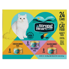 Strongheart chat humide au poulet, repas savoureux et faciles à servir.
