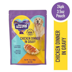 Strongheart poulet dans jus, nourriture humide pratique et appétissante pour chien