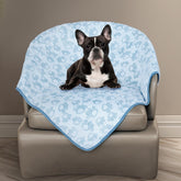 Couverture Stuffed bleu avec impression pattes, douceur réconfortante pour chiens et chats