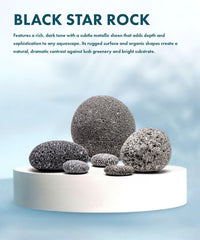 Roches volcaniques noires SubstrateSource, aspect mat et robustesse pour décor d'aquarium