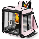 Suertree cage-transport-oiseau-mesh-inox: aération et surveillance faciles.