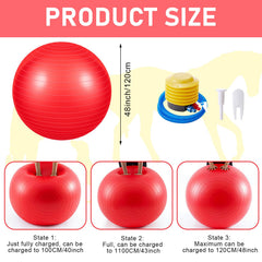 Suilung ballon anti-eclatement rouge, sécurité renforcée lors des exercices.