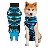 Suitical Recovery Suit pour chien grand bleu camouflage – vue d ensemble, confort et protection