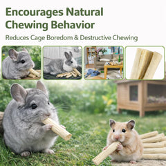 Bâtonnet Sukh en bambou de taille adaptée pour lapins et chinchillas.