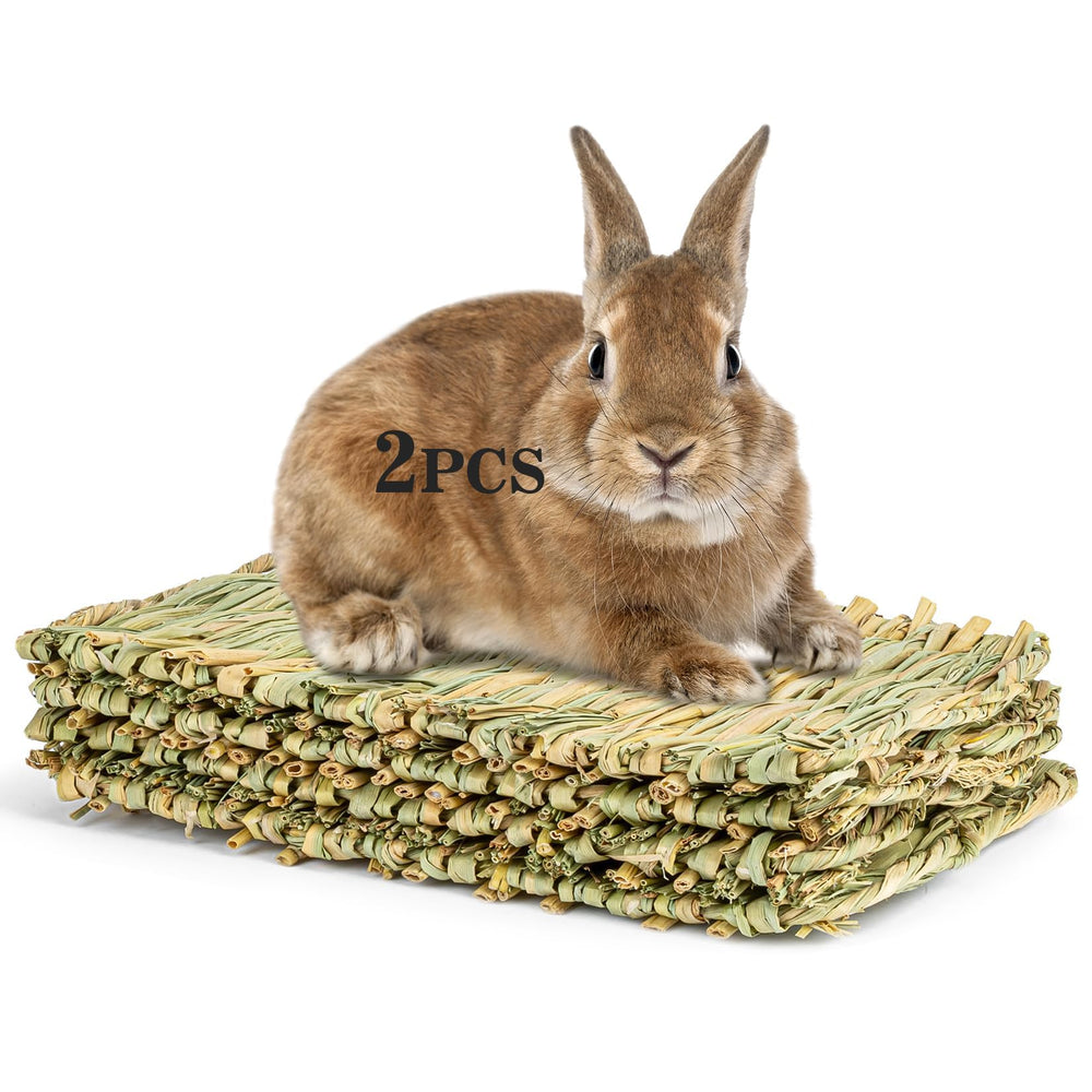 Tapis herbe naturelle Sukh pour lapins, duo de couchage confortable