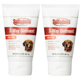 Sulfodene Pommade Trois Voies pour chiens, emballage 2 packs, soin polyvalent de la peau.