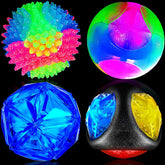 Balle lumineuse Sumind bleu losange, facile à repérer dans l'obscurité.