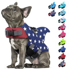 SUNFURA gilet sauvetage chien Requin-top, sécurité et style tendance au bord de l'eau.