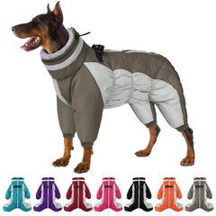SUNFURA manteau chien corps complet en polaire pour chaleur douce.