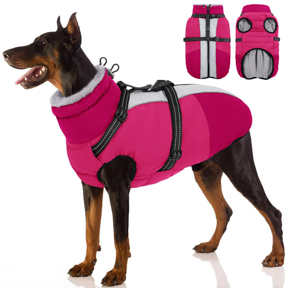 SUNFURA manteau chien grand harnais intégré pour des promenades sécurisées.