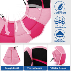 SUNFURA protection post chirurgie chien rose, évite morsures et léchage