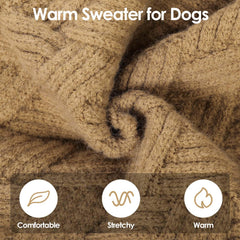 SUNFURA pull-chien manches longues, tricot doux pour l'hiver.